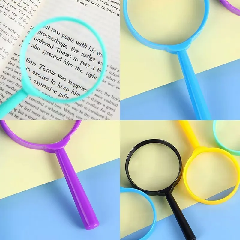 Handheld Magnifying Glass For Kids Reading Outdoor Observation Classroom Prizes Fun Children Science Educational Toys 24/12PCS children toys
