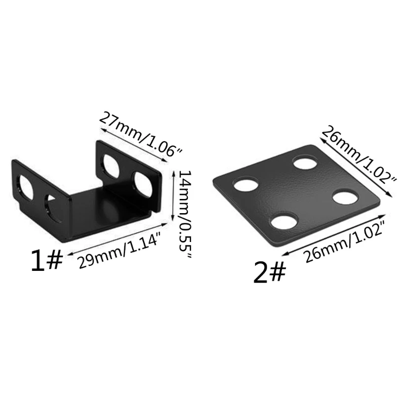 2Pcs Buckle C-shaped Parallel Bracket 12cm-14cm Computer Cooling Fan Fixing Conn