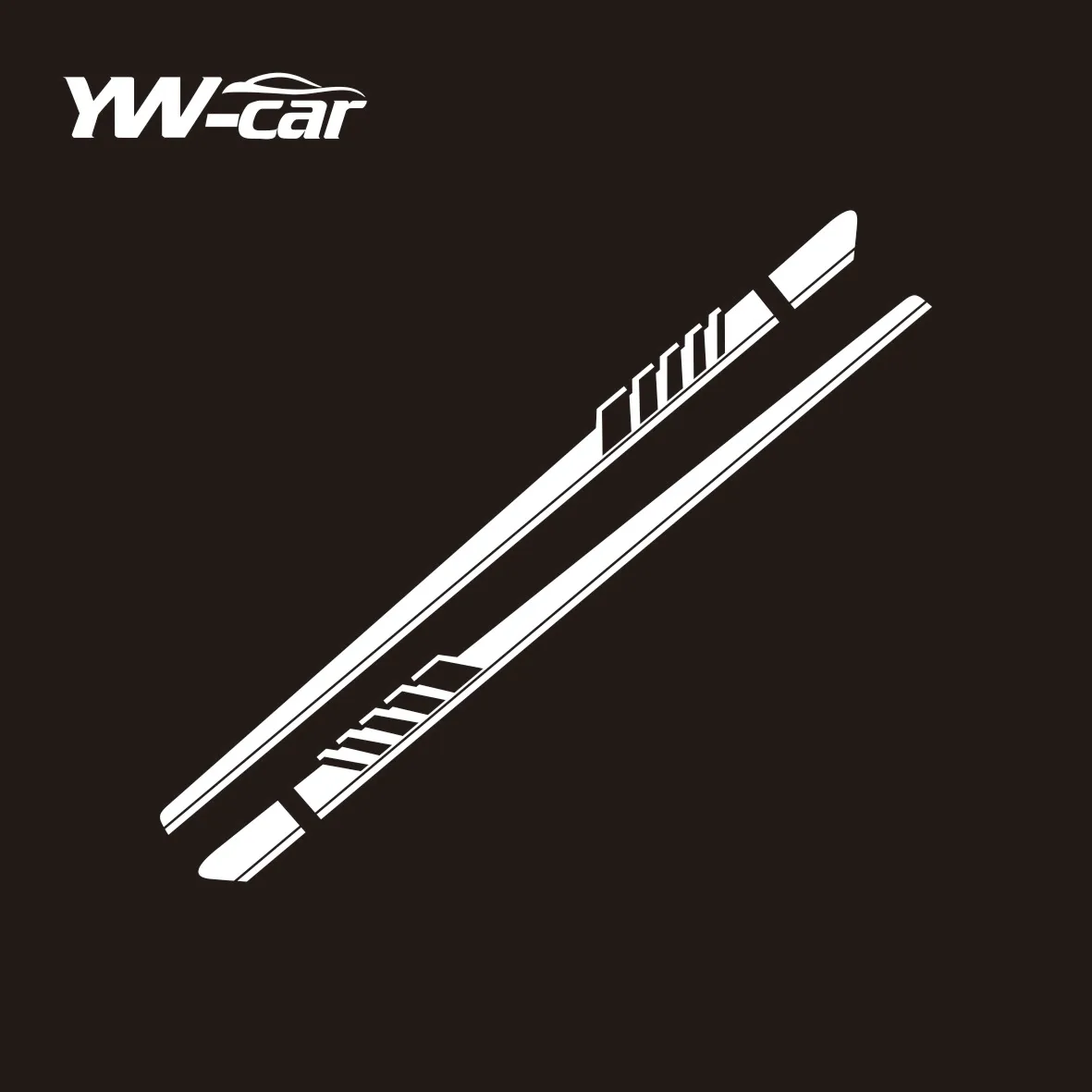 Set of 2 Premium Racing Sport Car Side Skirt Stripes Stickers - High-Quality Vinyl Decal Accessories