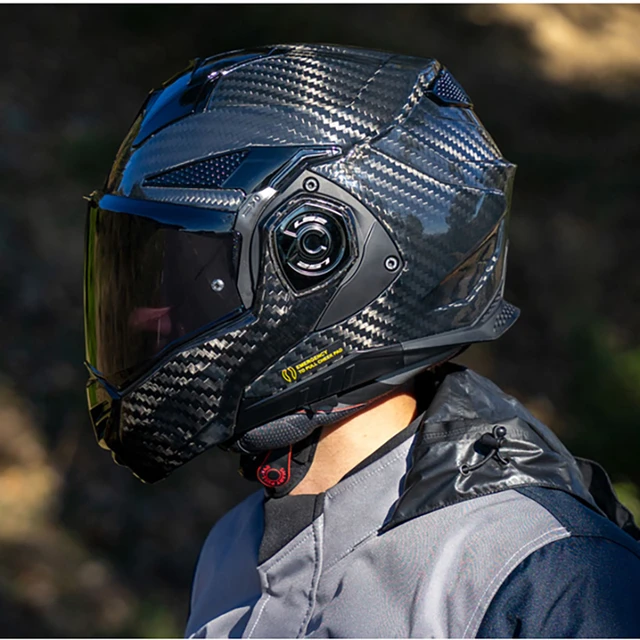 LS2 FF901 Advant X Carbon Fiber Valiant Flip up 180° Rotating Double Lens  Sun Visor Capacete Casque Casco Motorcycle Helmet