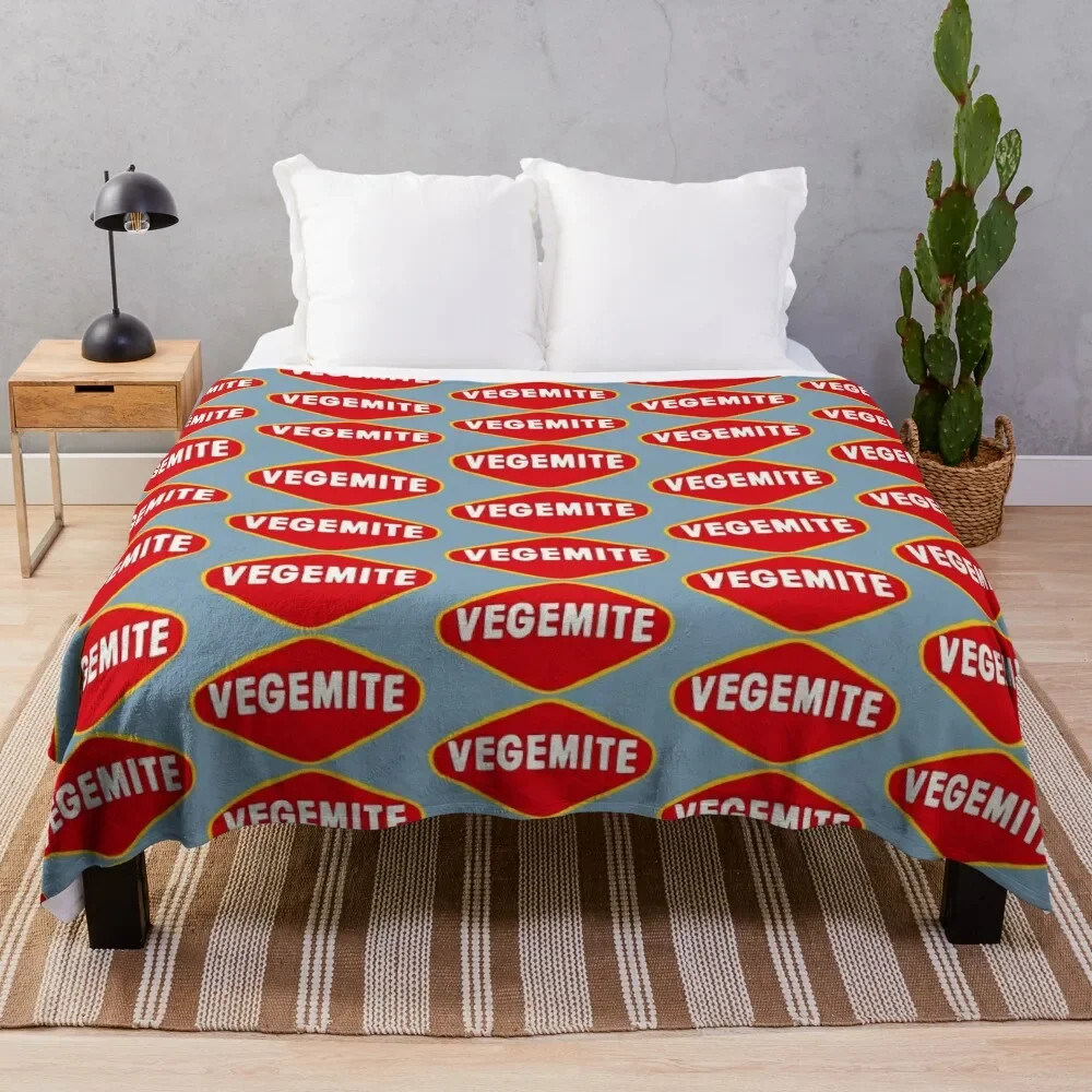

Vegemite Logo Throw Blanket For Sofa Thin Flannel Fabric Summer Blankets