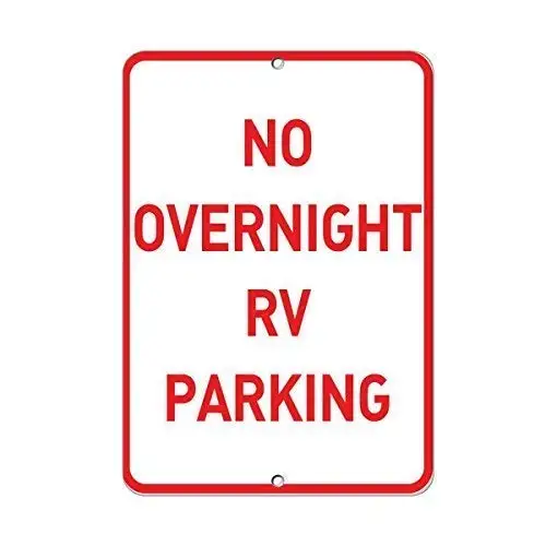 Guadalupe Ross Metal Tin Sign No Overnight Rv Parking Parking Sign Wall Decor Metal Sign 12x8 Inches reflective sign plaque wendy s parking only caution warning notice aluminum metal sign