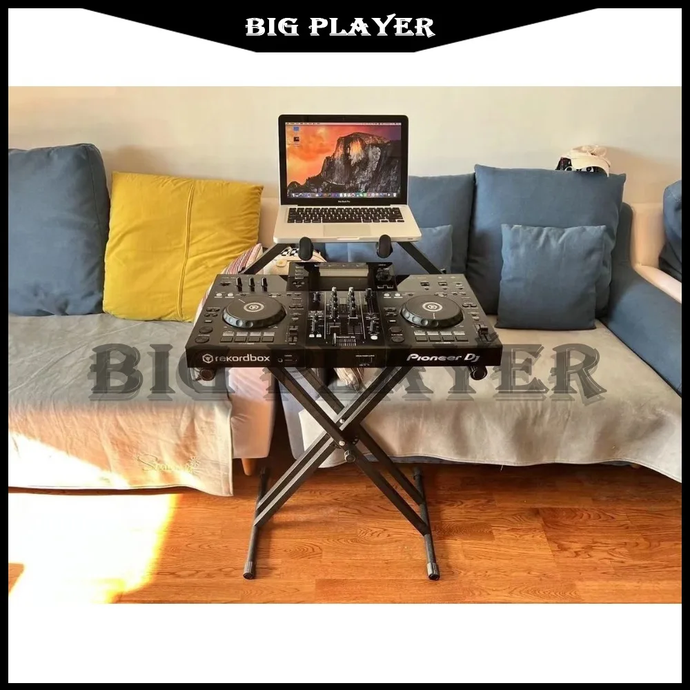 더블 데스 DJ 컨트롤러 스탠드 X자형 키보드 스탠드 악기 스탠드 DJ 스크래치 기기 브라에트 기타 브랜드