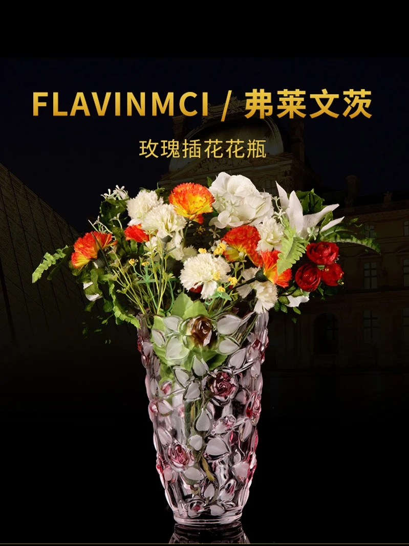 Crystal Glass Rose Vase 2