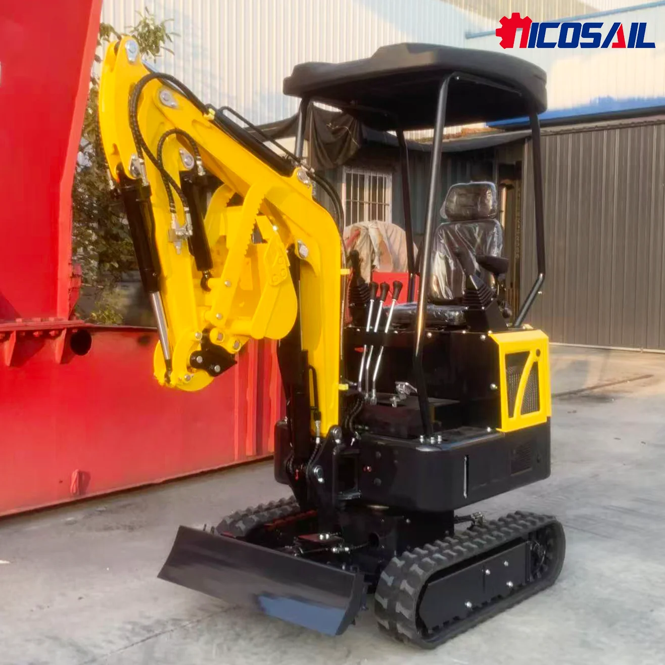 OKW15 1,5 Tonnen Mini-Raupenbagger Zero Tail Swing Gummiketten zum Graben im schmalen Raum CE-zertifiziert mit Lagerkern