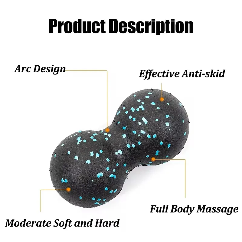 Fitness Ball Yoga Peanut Balls Body Massage Fascia Ball Suit Foam Block High Density Muscle Relaxation Lacrosse Exercise Fitness Relieve Pain