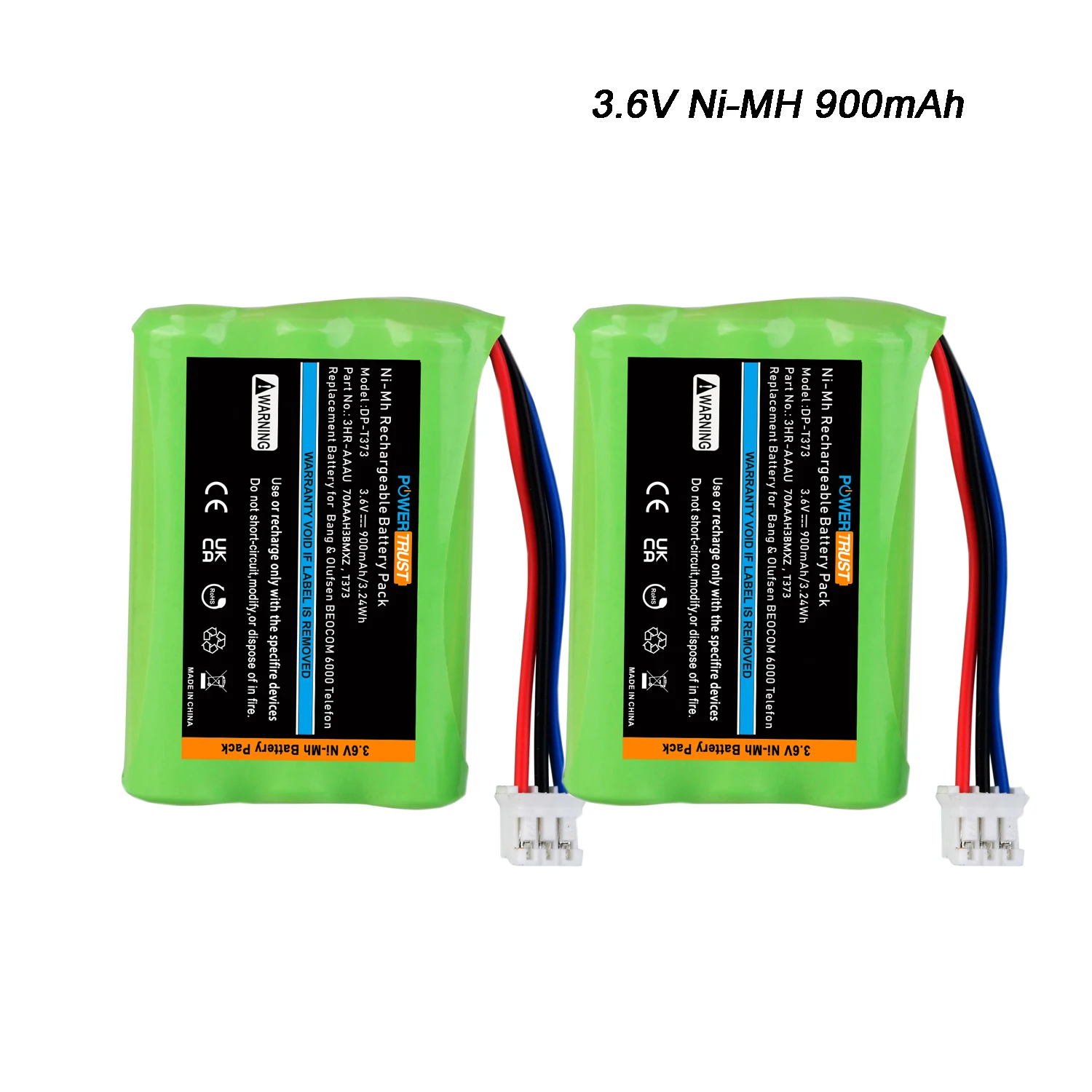 

3.6V 900mAh Ni-MH Battery 3HR-AAAU T373 cordless telephones for Bang & Olufsen BEOCOM 6000 Cordless Phone Rechargeable Bateria