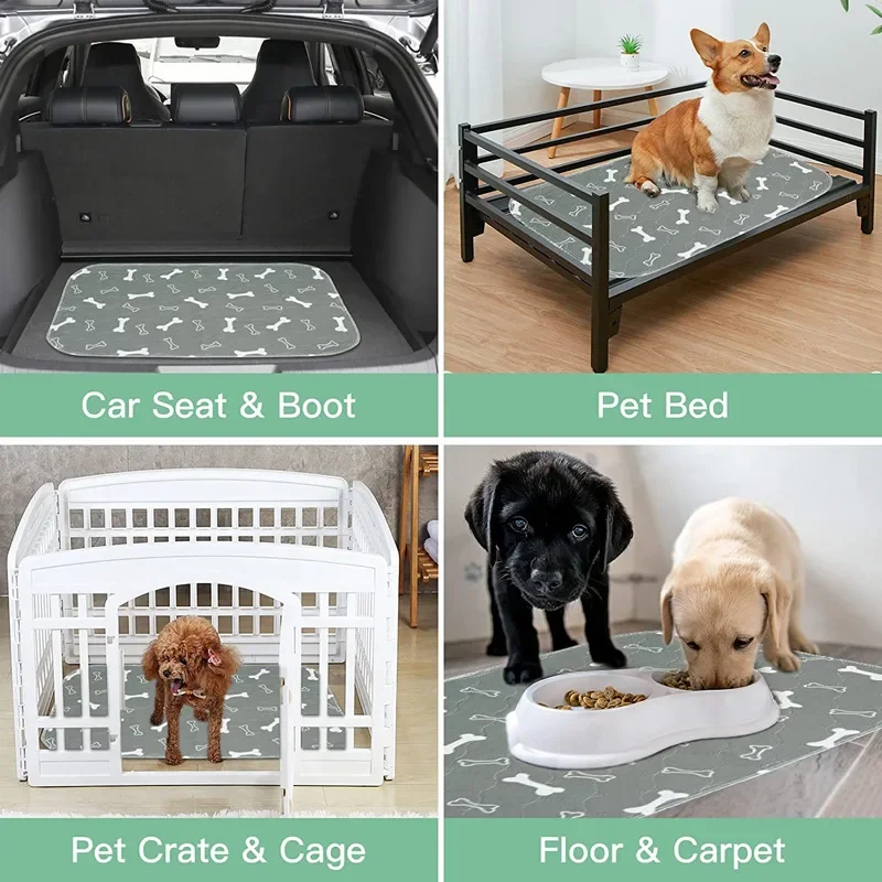 2Pcs Large Pet Dog Pee Pads Washable Sleep Play Pad Reusable Dogs Puppy Pads Pet Training for Dogs Cats Guinea Pig Mat