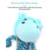 Pet Dog Squeaky Toy For Small Meduim Dogs Soft Plush Chew Stuffed Animal Shape Bite Resistant Dog Cotton Rope Toys Pets Supplies 5