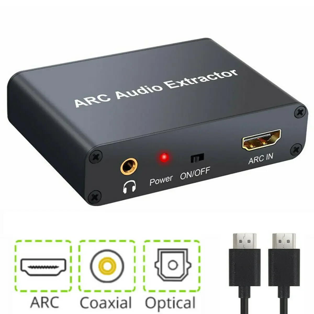 

HDMI-compatible ARC Audio DAC ARC L/R Coaxial SPDIF Jack Extractor Return Channel Converter for Fiber RCA 3.5mm Headphone for TV