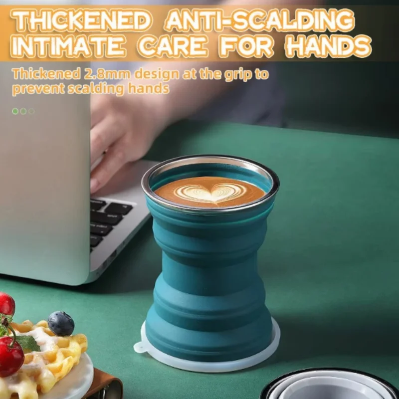 كوب قهوة سيليكون قابل للطي