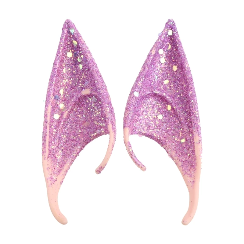

Флэш блестки эльфийские уши аниме Фея Косплей Аксессуары Имитация мягких безвредных накладных ушей реквизит Хэллоуин косплей Декор