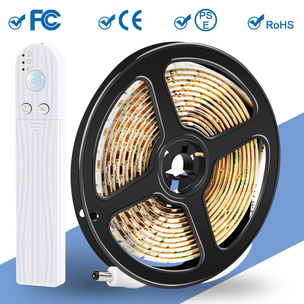 

Led Light Strips Room Decor Lamp Tape Bedside Lighting Bedroom Wardrobe Stair Motion Sensor Waterproof Atmosphere Night Lights