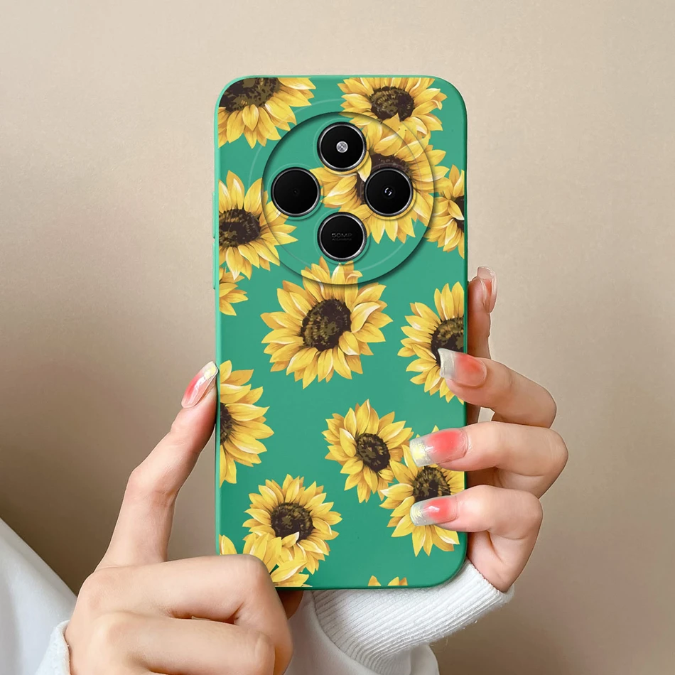 Leisure Flowers Soft Silicone Phone Case with Enhanced Lens Protection