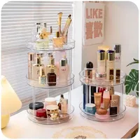 Transparent makeup rotating storage organizer Acrylic makeup organizer 2