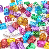 100PCS Multicolor Rings Dreadlocks Beads for Women and Girls, Braid Hair Decoration Colorful Aluminum Ring Adjustable Metal Cuff 2