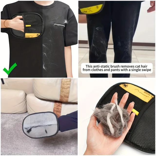 Pet Hair Removal Gloves Brush Brushes Tool Remover Cat Dog Grooming Cleaning Removing Collection Sofa Carpet Clothes House Home 6