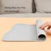 Pet silicone food mat waterproof, anti-slip, dirty, washable and easy to clean, universal tableware mat for cats and dogs. 4