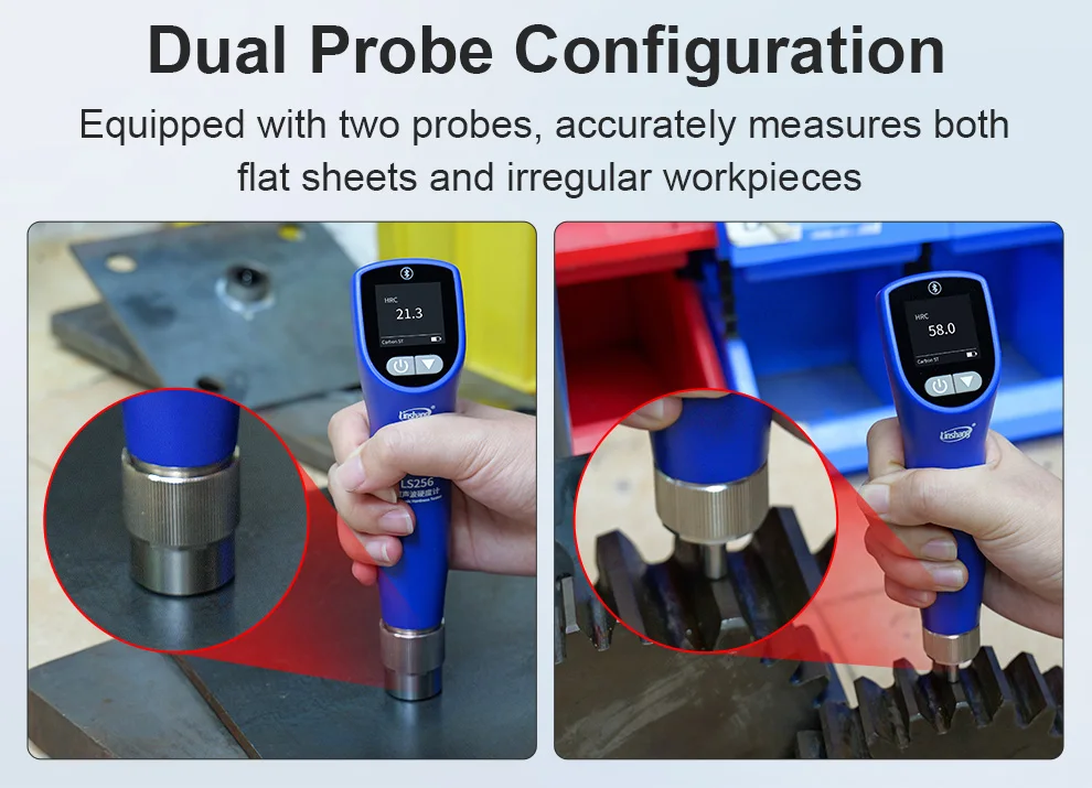 Portable Ultrasonic Leeb Hardness Tester with Calibration Block 170-960 HLD 9 Ha