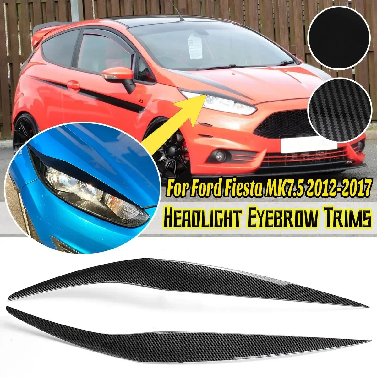 

2 шт./партия, накладки на передние фары автомобиля Ford Fiesta MK7 MK7 MK7 2012-2017