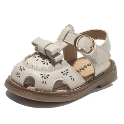 2022 Summer Infant Toddler Shoes Baby Girls Sandals Children Comfortable Soft Sole Kids Beach Sandals Bow-knot Princess Shoes