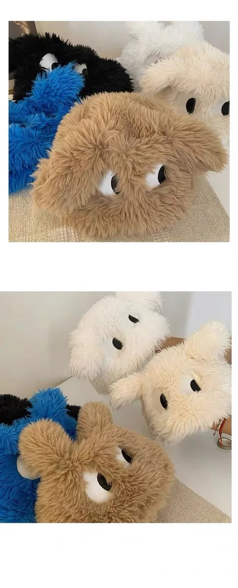 Frauen Hüte Herbst Winter Neue Cartoon Welpen 3d Ohren Nette Kawaii Süße Lustige Warme Plüsch Dicke Weiche Modische Pullover hüte – Detail 8