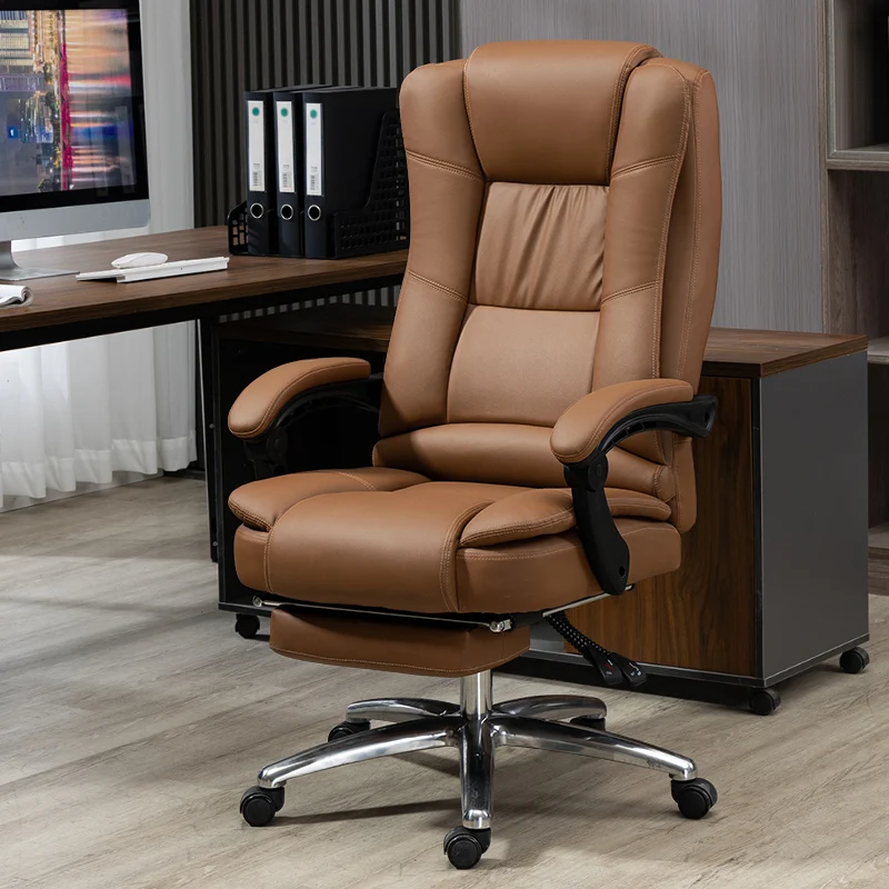 Mobiles Swivel Office Chairs Recliner Leather Reading Work Office Chairs Comfort Leather Chaise De Bureaux Furniture Sets WRX armrest pads luxury office chair back cushion wheels glides office chairs mobile swivel sillas de oficina garden furniture sets