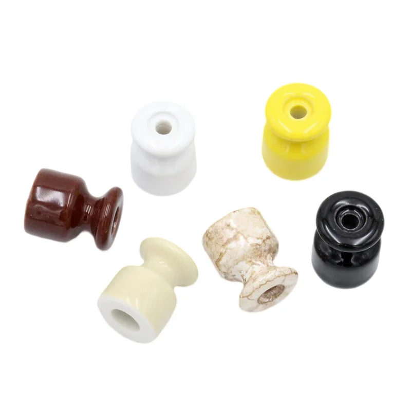 Porcelain Insulator Ceramic Wiring Guider Fixings With Expansion Screws 5 pieces 10 pieces 50 porcelain insulators