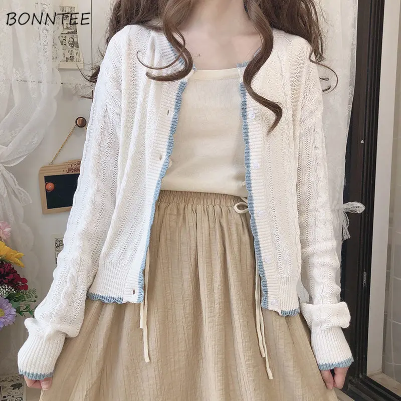 

Вязаные женские куртки со вставками, мягкие, простые, повседневные, универсальные, солнцезащитные, в Корейском стиле, для отдыха, для осени