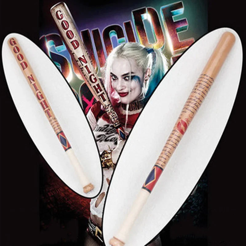 Bat Clown Women Wood Baseball Beauty Girl Solid Wooden Baseball Accessory Comic Cosplay Props Holiday Halloween Costume Props halloween costumes