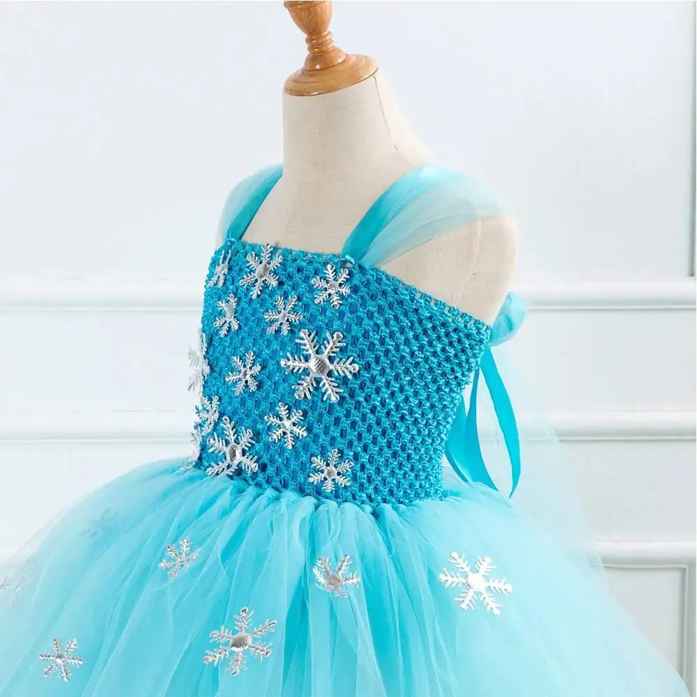 Costume Disney Snow Queen Elsa per ragazze Abo Elsa Frozen Abo cosplay Principessa delle nevi Vestire Halloween Festa di compleanno  1501