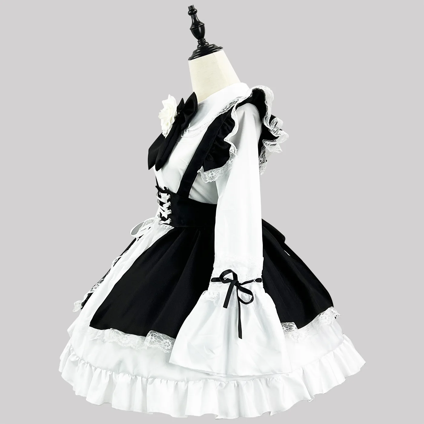 Vintage Gothic Lolita Maid Dress Damen Japanese Kawaii Cosplay Kostüm 25