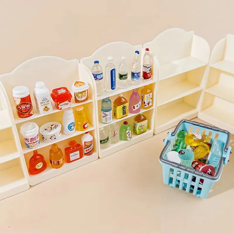 1:12 Dollhouse Miniature Supermarket Shelf Display Stand Storage Rack Scene Decor Toy Doll House Accessories