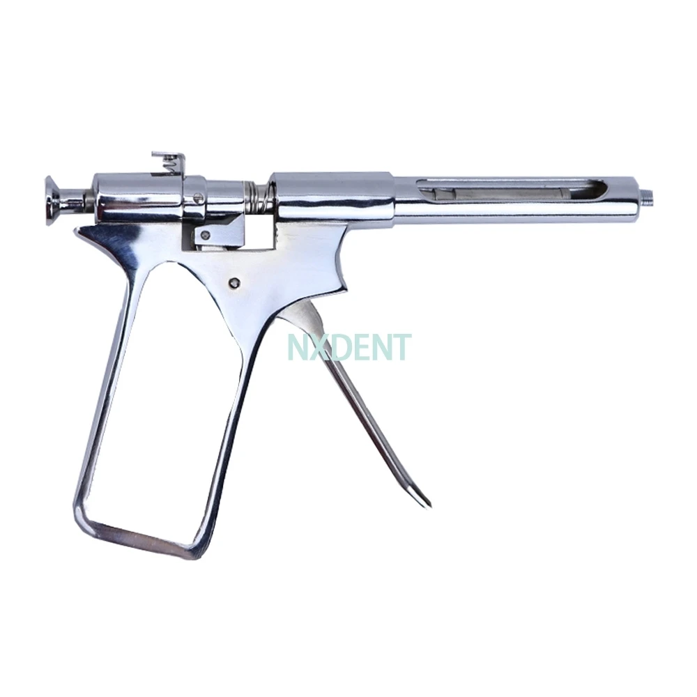 1 Pz 1.8Ml Pistola Per Siringa Dentale In Acciaio Inox Tipo Pressa Quantitativa Iniettore Con 2 Punte Strumenti Chirurgici Dentali Igiene Orale