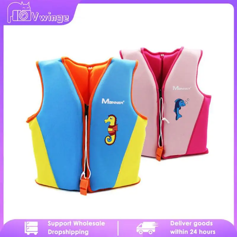 

Синий жилет, безопасный плавающий спасательный жилет для бассейна, популярный неопреновый детский спасательный жилет, надежное детское спасательное оборудование для воды