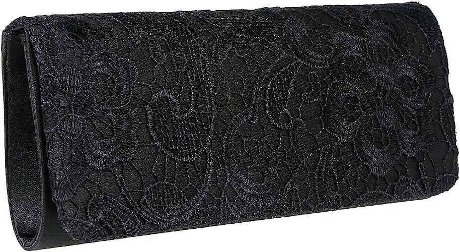 Women's Elegant Floral Lace Dinner Party Holding Envelope PROM Tote WeddingPpurse