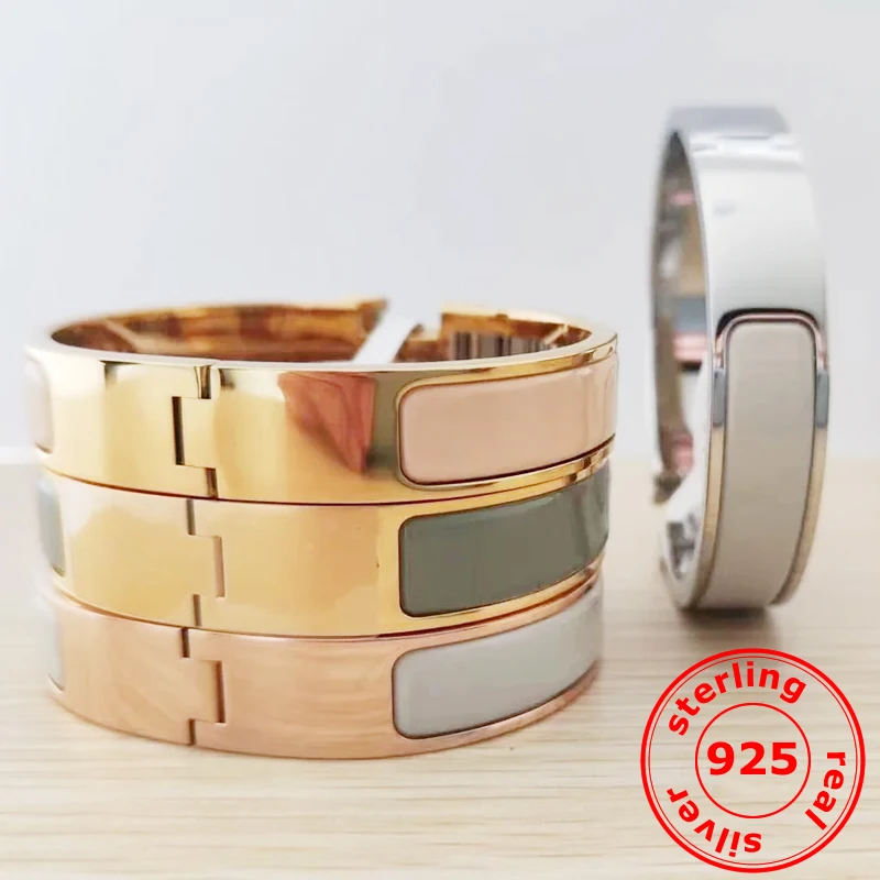 

Classic European and American Women's Enamel Bracelet 18K Rose Gold High Quality Fashion Luxury Couple Party Jewelry Gifts