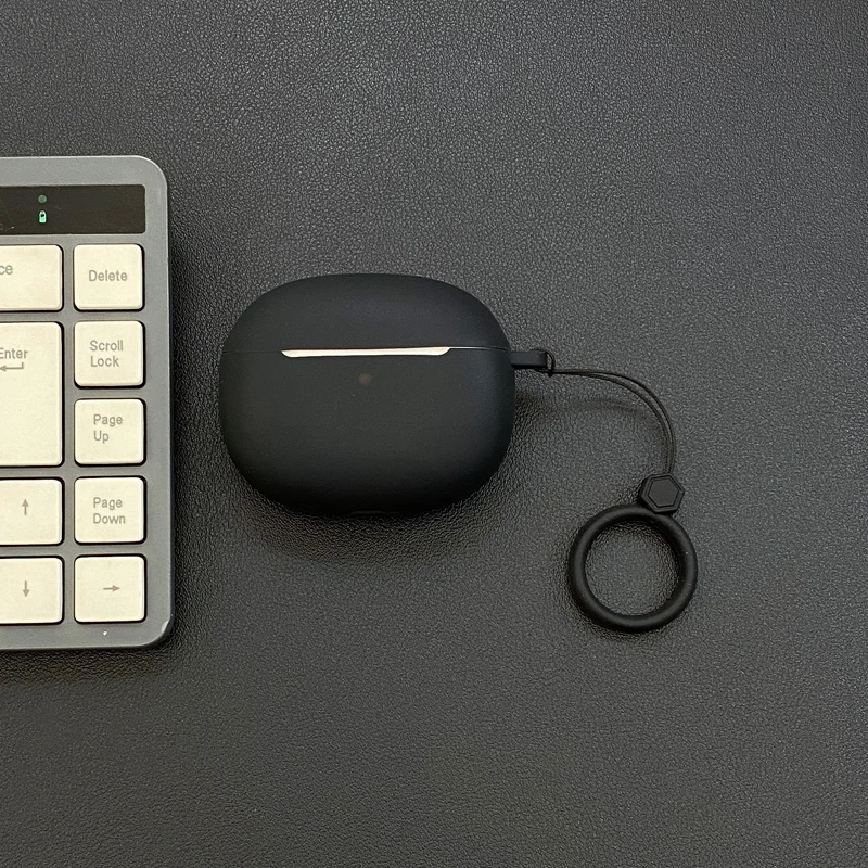 For Realme Buds T100/T110/T300 Case With Hook Solid Colour