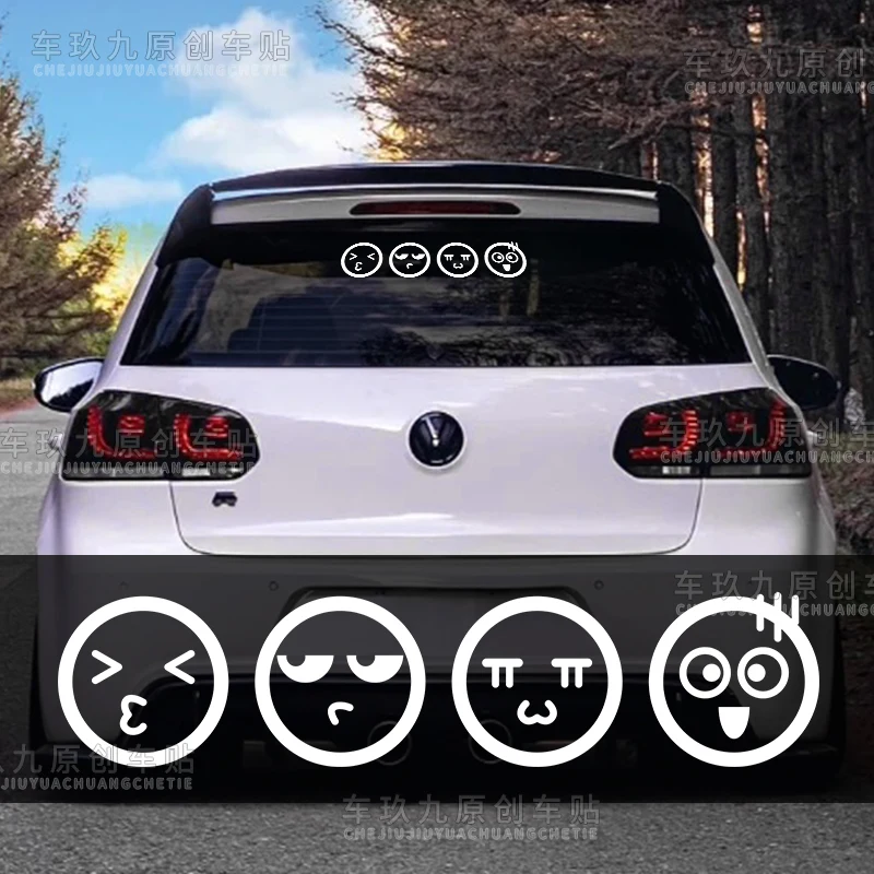 

Car Front and Rear Windshield Expression Sticker Cute Auto Door Funny Decals for Car Logo Refit Stickers Pegatinas De Vehículos