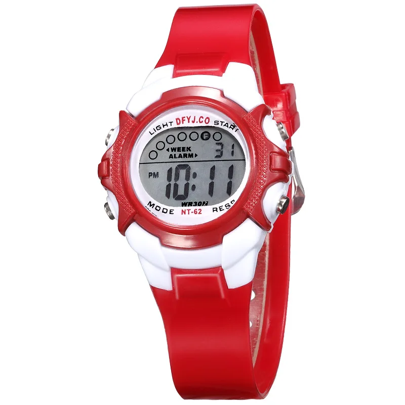 ساعة رقمية مقاومة للماء LED للأطفال ، ساعات رياضية...