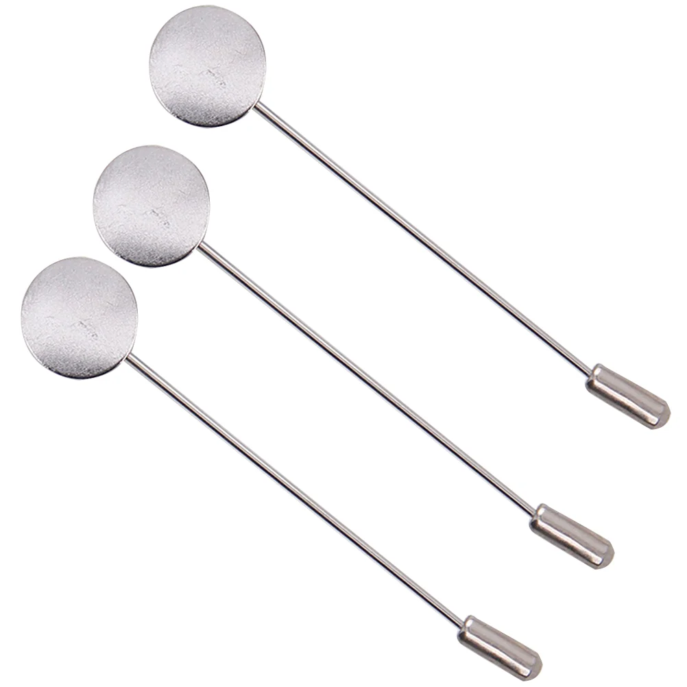 

50pcs Fashion Round Tray Safety Word Pin Tray DIY Brooches Needle Suit Tie Hat Scarf Badge for DIY Jewelry Accessories(Silver)