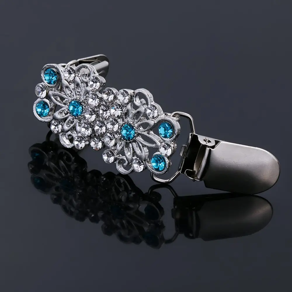 Women Fashion Vintage Elegant Sweater Shawl Clasps Clothing Pins Silver Clips Cardigan Collar Clip