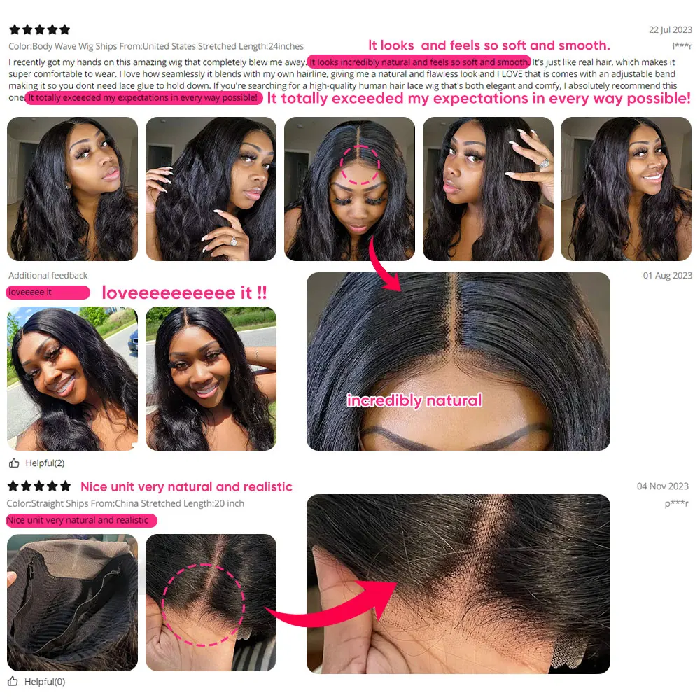 Human Hair Wig 6x4 Glueless Brazilian Straight Lace Pre Cut