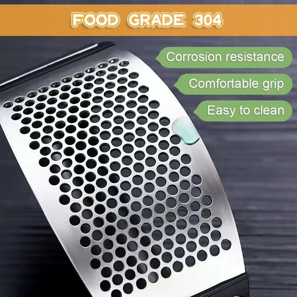 Description Picture 6 of itemStainless Steel Garlic Press Crusher Manual Garlic Chopper Garlic Chopping Tools Fruits and Vegetables Kitchen Gadget