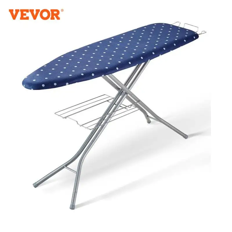 Ironing Board VEVOR Full Size Ironing Boards 4/3 Layers Heat Resistand Structure Height Adjustable&Foldable Legs W/ Removable&Washable Cover