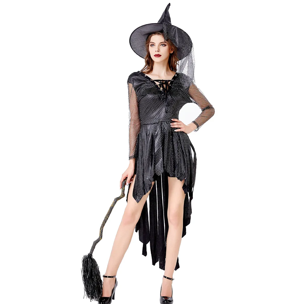 

Halloween Adult Witch Costume Set Game Sexy Witch Stage Drama Costume