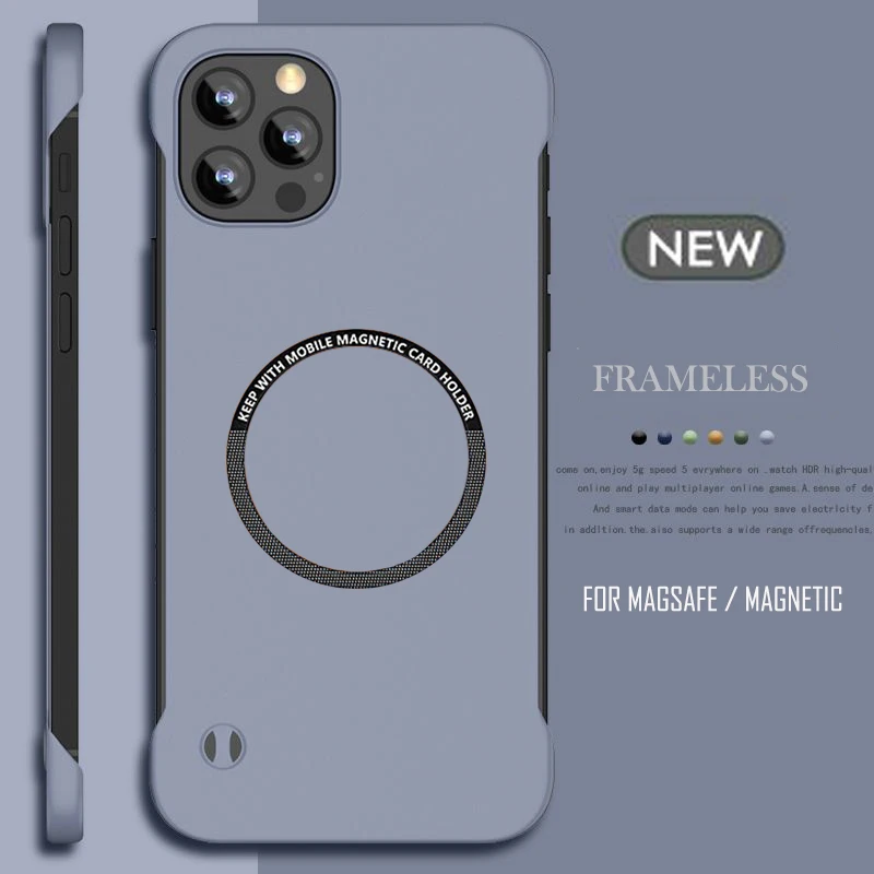 Sleek Frameless Magnetic Wireless Charging Hard Case