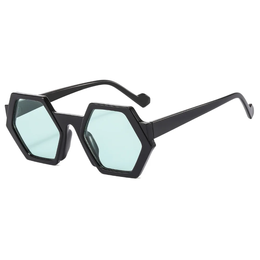 

2023 Fashion Luxury Retro Polygon Women's Sunglasses Hip-hop Brown Gradient Eyewear Designer Sun Glasses Men Shades UV400
