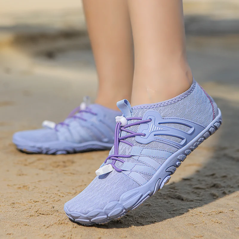 Water Shoes Women Men Five Fingers Outdoor Non-slip Upstream Wading Swimming Barefoot Aqua Shoes Solid Color Sneakers Unisex New