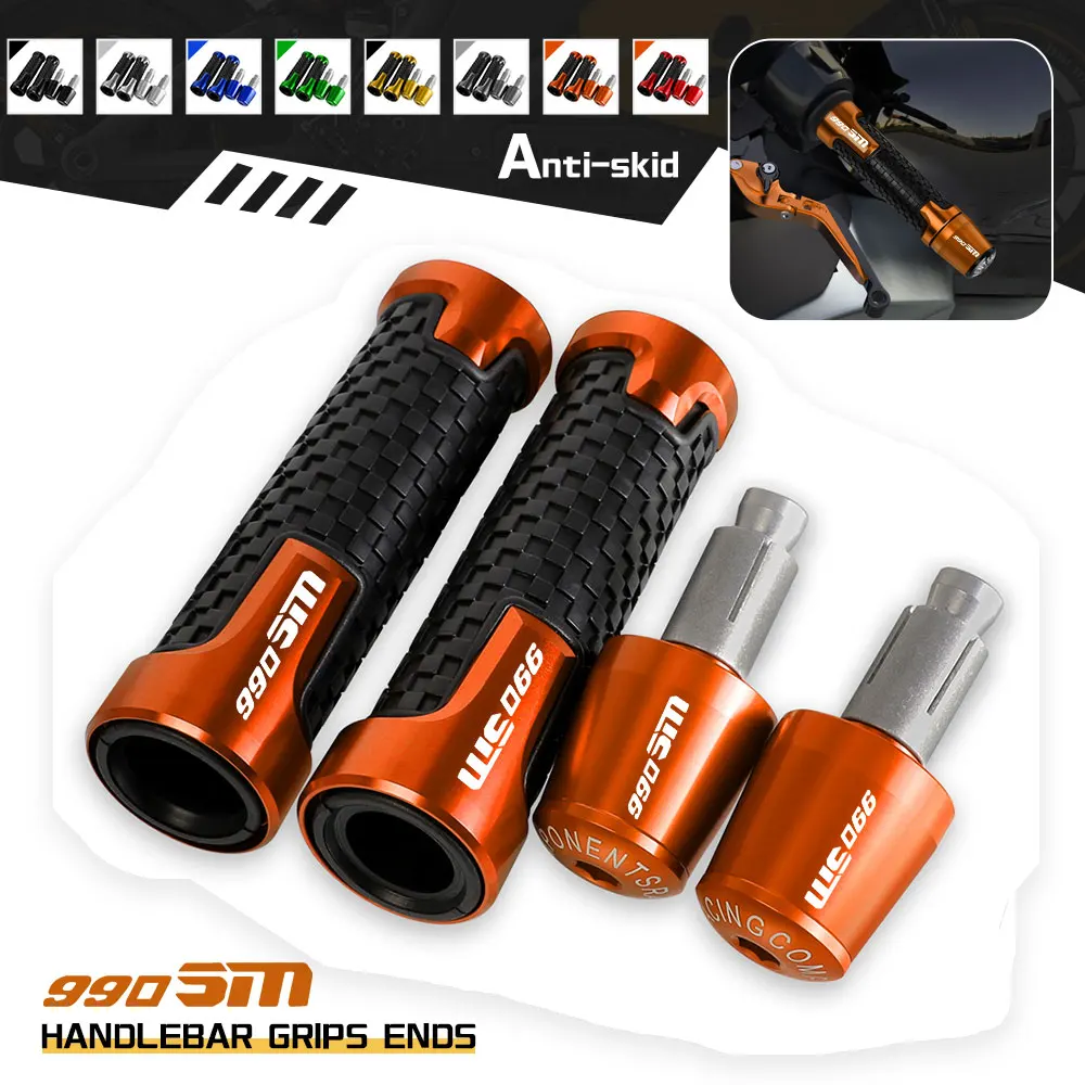 

FOR 990SM 990 SM 2009 2010 2011 2012 2013 2014 CNC Motorcycle Handle Bar End Weight Handlebar Grips Ends Cap Anti Vibration Plug